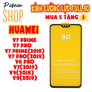 KÍNH CƯỜNG LỰC FULL 9D CHO HUAWEI Y6 PRO// Y7 (2019/PRIME/PRO)// Y9 (2018/2019)