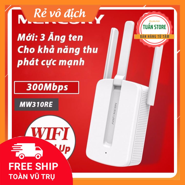 Bộ kích sóng wifi 3 râu Mercury cực mạnh, Tăng Sóng Wifi,Kích Wifi , Bộ Tiếp Nối Sóng Wi-Fi