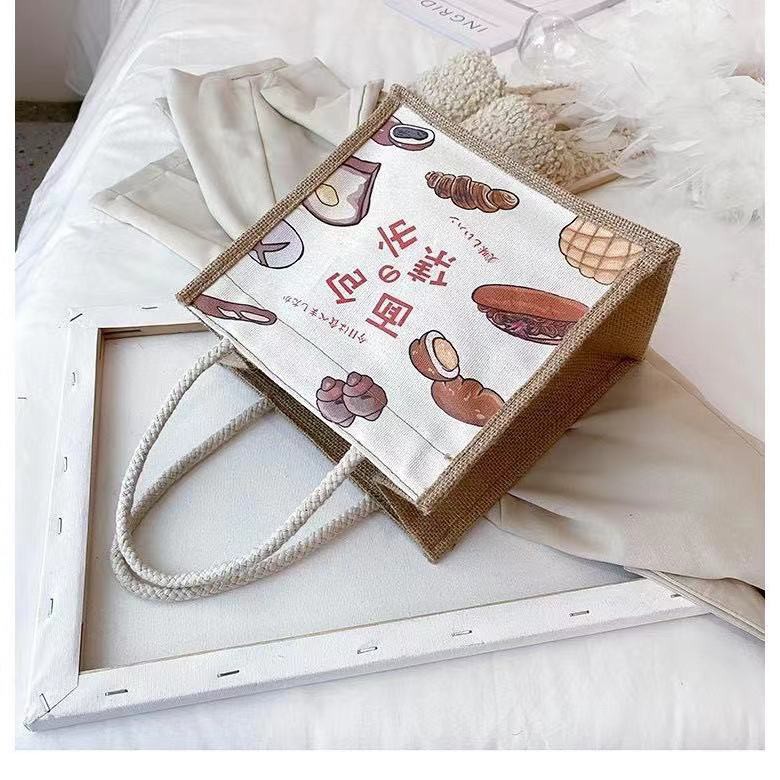 ON SALE Túi Xách Nữ Vải Bạt Thời Trang cặp Hàn Túi cói mini nhiều hình phong cách vintage Túi Tote 2021 | BigBuy360 - bigbuy360.vn