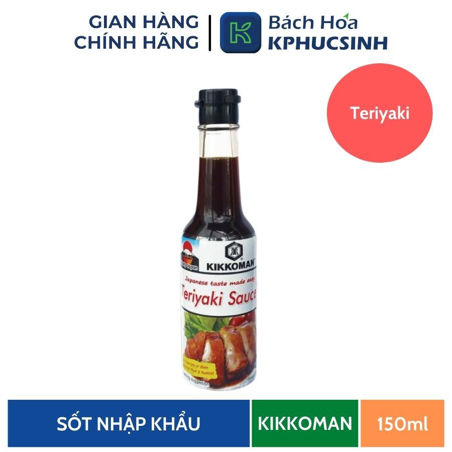 Sốt tẩm ướp Teriyaki hiệu Kikkoman Tasty Japan 150ml KPHUCSINH - Hàng Chính Hãng