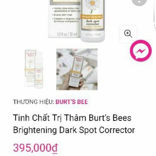 Serum Burt's Bees sáng da, mờ thâm nám