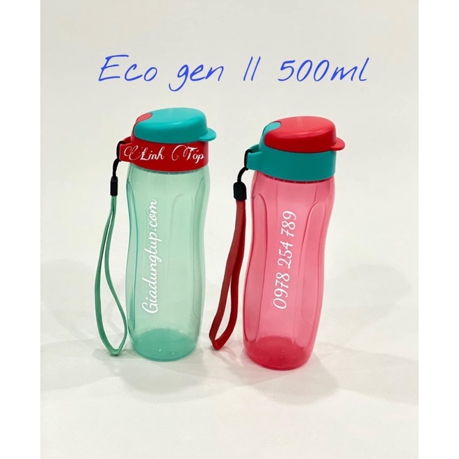 Bình nước eco gen II 500ml nhựa nguyên sinh Tupperware