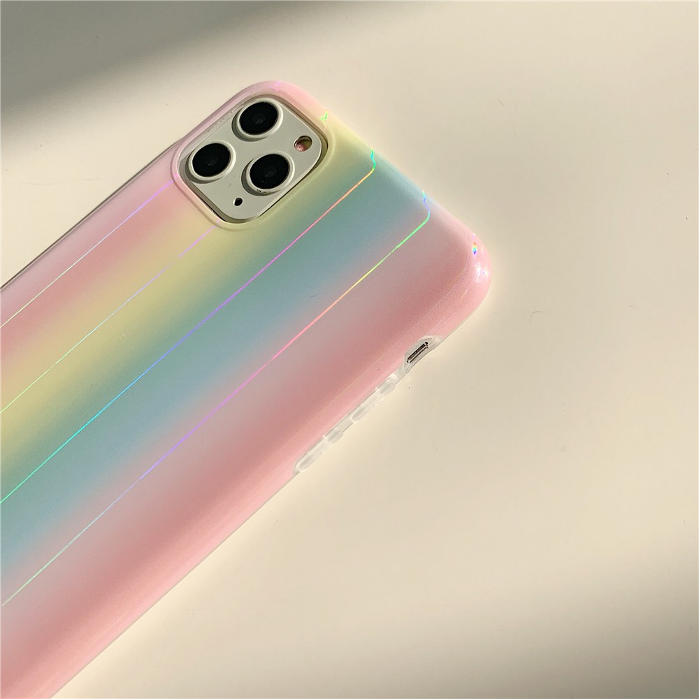 Ốp điện thoại màu Laser cầu vồng phong cách Hàn Quốc cho Iphone 12 11Pro XS Max XR i7 I8 PLUS SE2