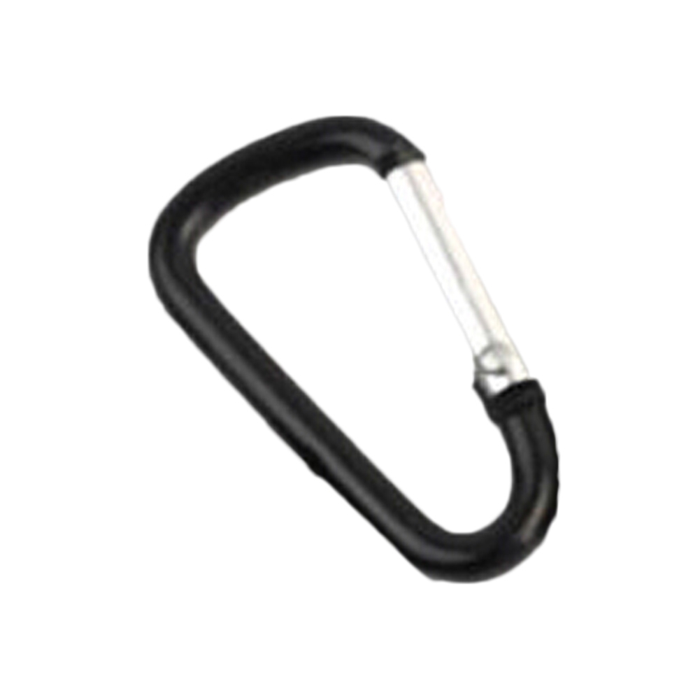 10 móc khóa chữ bằng hợp kim nhôm màu đen thiết kế hình chữ D đơn giản tiện lợi