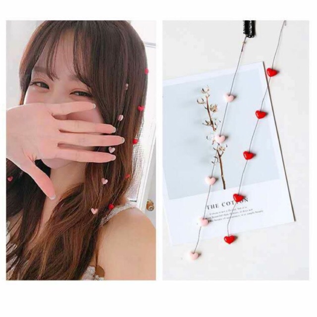 (New) Dây tim cài tóc Hàn Quốc