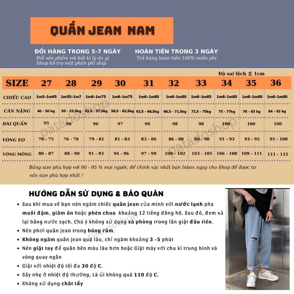 Quần jean baggy nam đen xanh rách gấu rách gối style hàn quốc 2022