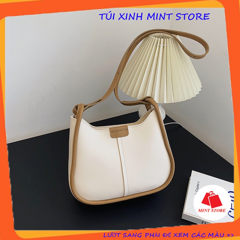 Túi đeo chéo nữ, Túi đeo vai da dày kiểu dáng basic phong cách đơn giản PK 423