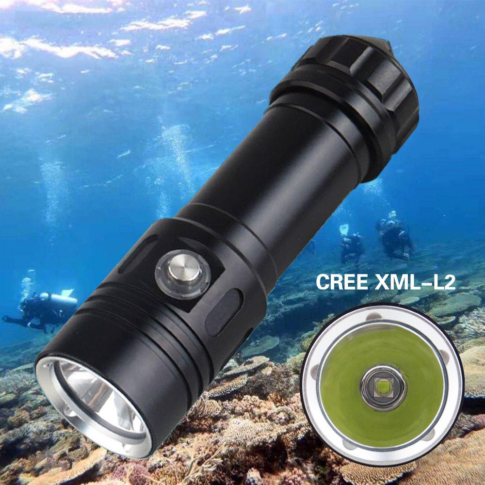MYRONGVN Đèn Pin Lặn Chuyên Nghiệp L2 LED