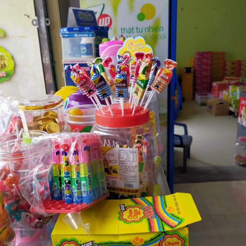 Kẹo mút sữa trái cây Jida