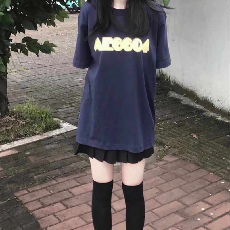 NRVP Áo Thun Cotton Tay Ngắn Cổ Tròn Màu Trơn Thời Trang Dành Cho Nữ