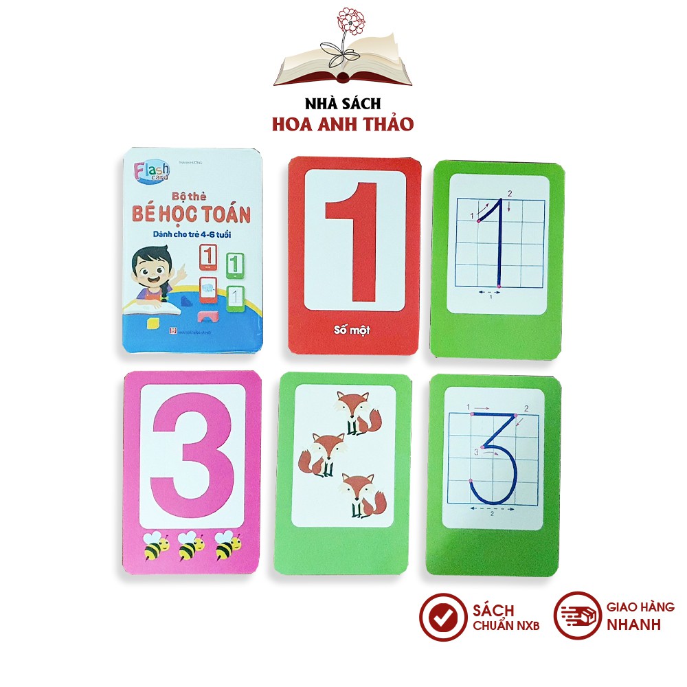 Bộ thẻ flashcard Việt Hà bé học toán dành cho trẻ từ 46 tuổi