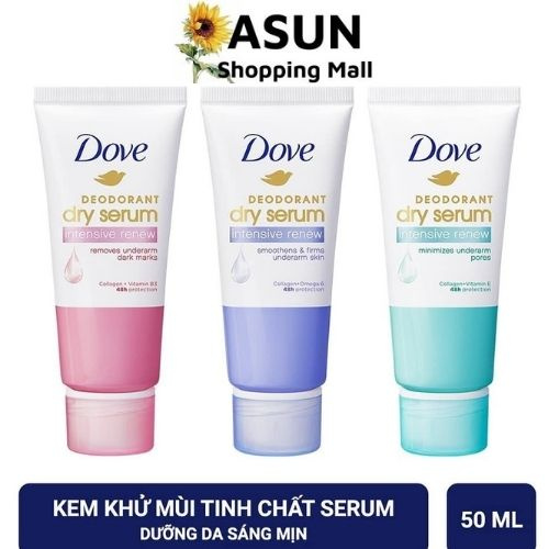 Kem Khử Mùi Dove Tinh Chất Serum Collagen Sáng Mịn 50ml