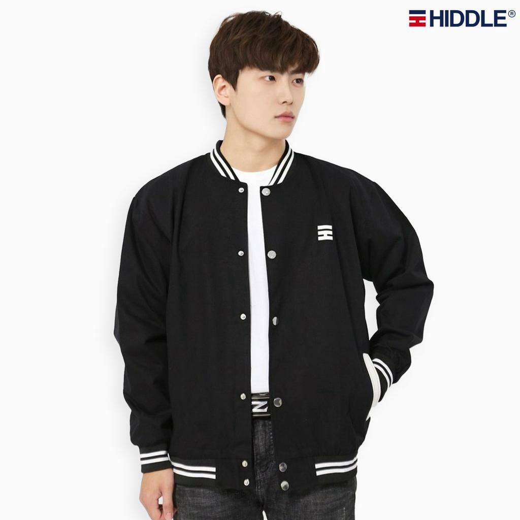 Áo khoác nam varsity kaki đen 2 lớp chính hãng HIDDLE | H04-AK2