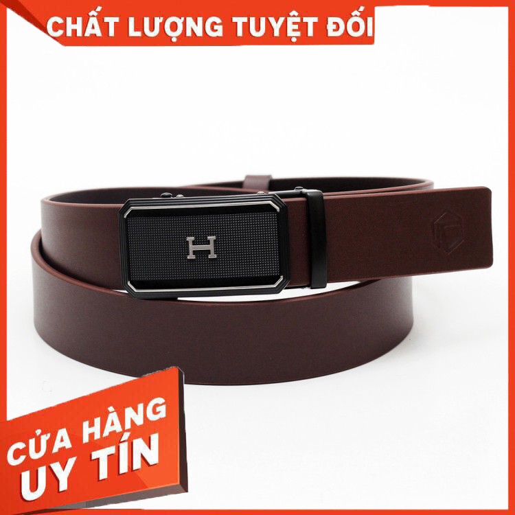 HÀNG NHẬP KHẨU - Thắt lưng nam da bò AT Leather - SM06 - Khóa trắng - Hàng Nhập Khẩu 1000
