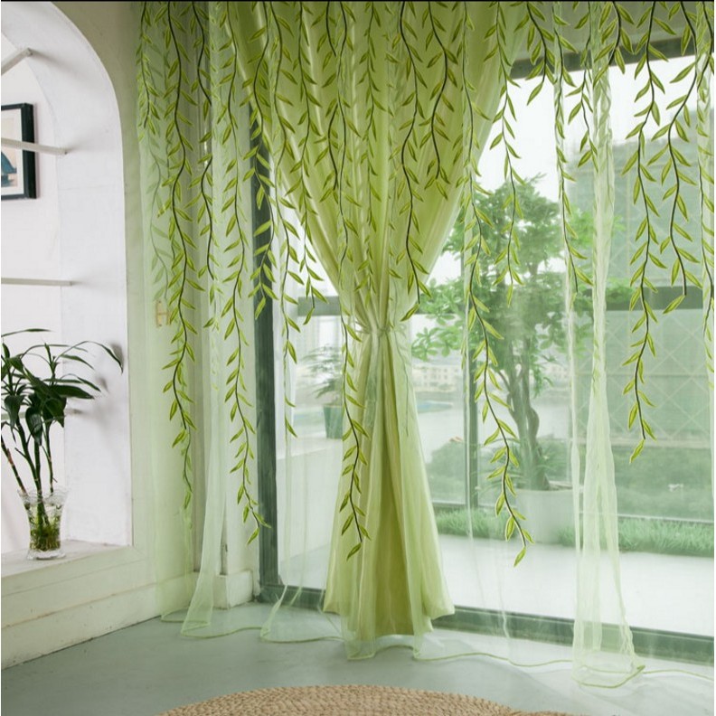 Rèm Che Cửa Sổ In Họa Tiết Trang Nhã Dùng Để Trang Trí Nội Thất STT-nke