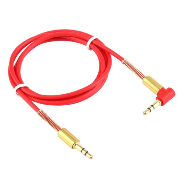 Cáp âm thanh 2 đầu 3.5mm góc vuông 90 độ