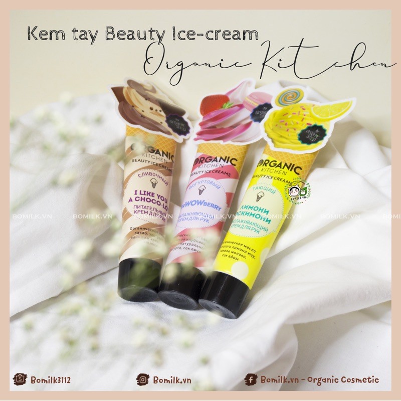 Kem tay Organic Kitchen Beauty Ice-cream