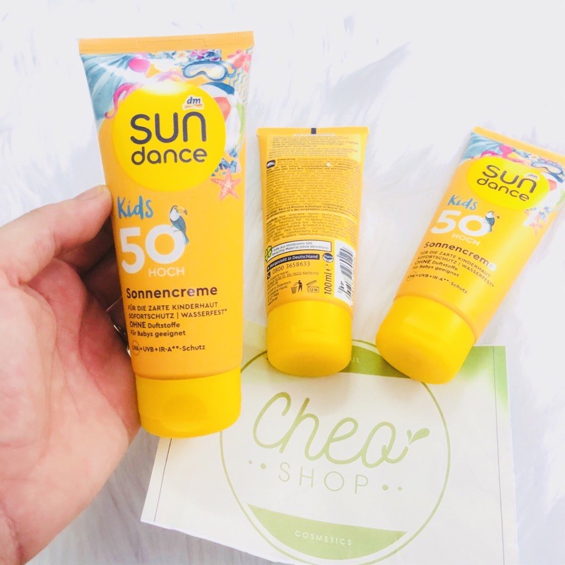 [Mã FMCG8 giảm 8% đơn 500K] Kem chống nắng cho bé Sundance Kids SPF50 Đức 100ml