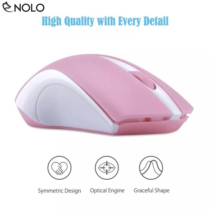 Chuột Không Dây Wireless Ergonomic Wolf Q2 Cao Cấp