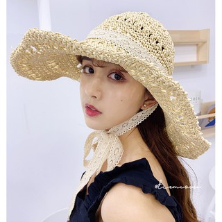 Mũ cói buộc dây Park Sora