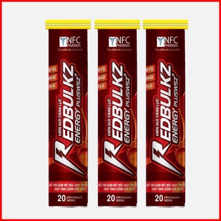 [Combo 03 tuýp 4g] Viên sủi tăng lực Redbulkz Energy Pluswsz+  bổ sung Vitamin C, B, PP tăng sinh lực, giúp tỉnh táo