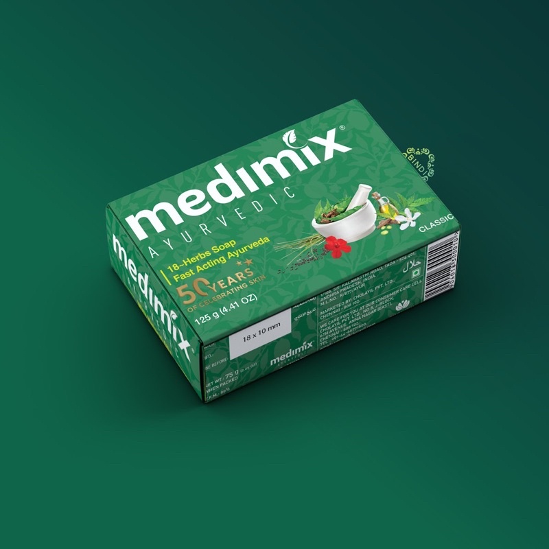 Combo Xà Phòng 125g Medimix 18 Loại Thảo dược Ayurveda Tác Động Nhanh hỗ trợ trị mụn lưng hiệu quả