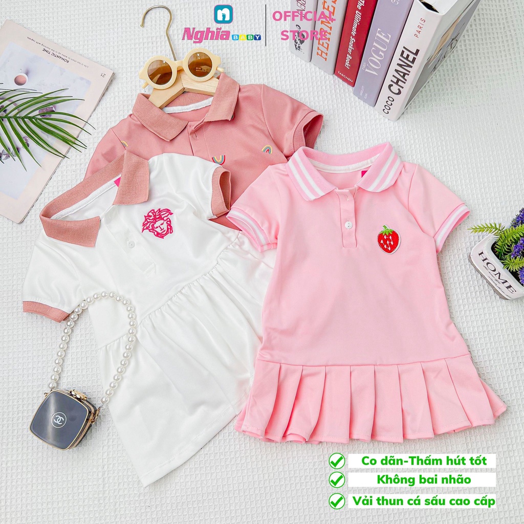 Váy bé gái,Đầm đuôi cá vải thun cá sâu NGHĨA BABY cho bé 8kg-29kg
