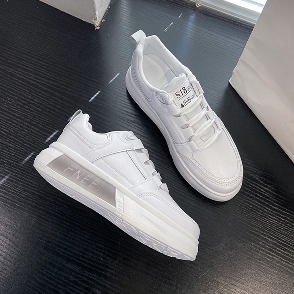 Giày Sneaker Nữ BUXINO14 Giày Thể Thao Nữ Ulzzang Retro Đế Bằng 4cm Cột Dây Cổ Thấp Chạy Bộ Đi Học Đi Chơi Size 36 - 39