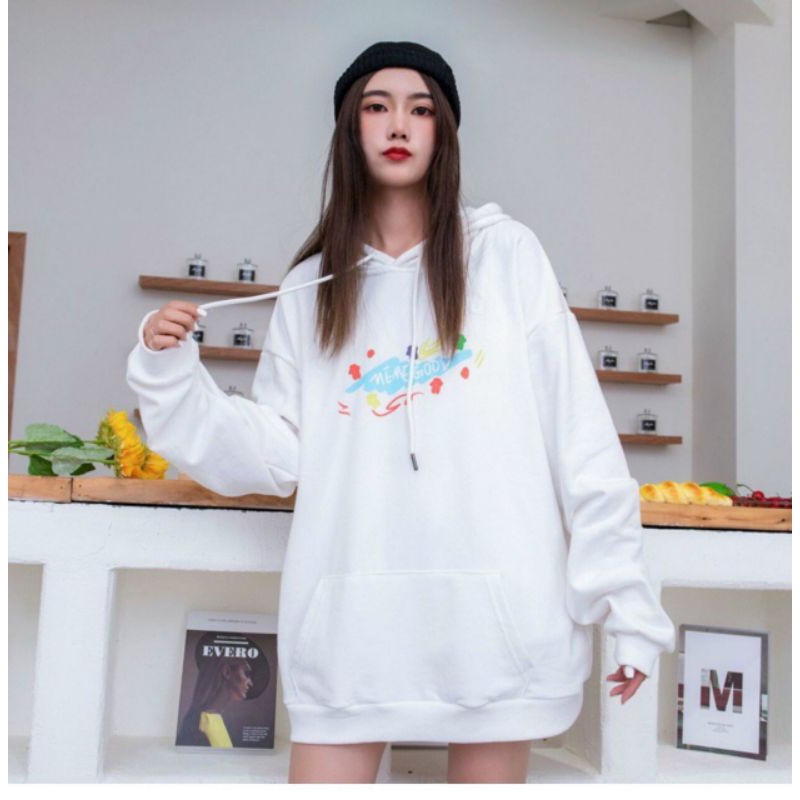 Áo khoác nỉ hoodie in hoa dày mịn thoáng hot nhất hiện nay form rộng