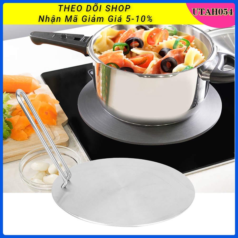 Đĩa chuyển nhiệt bếp từ bằng thép không gỉ cho nồi sứ/đồng/thủy tinh tiện dụng