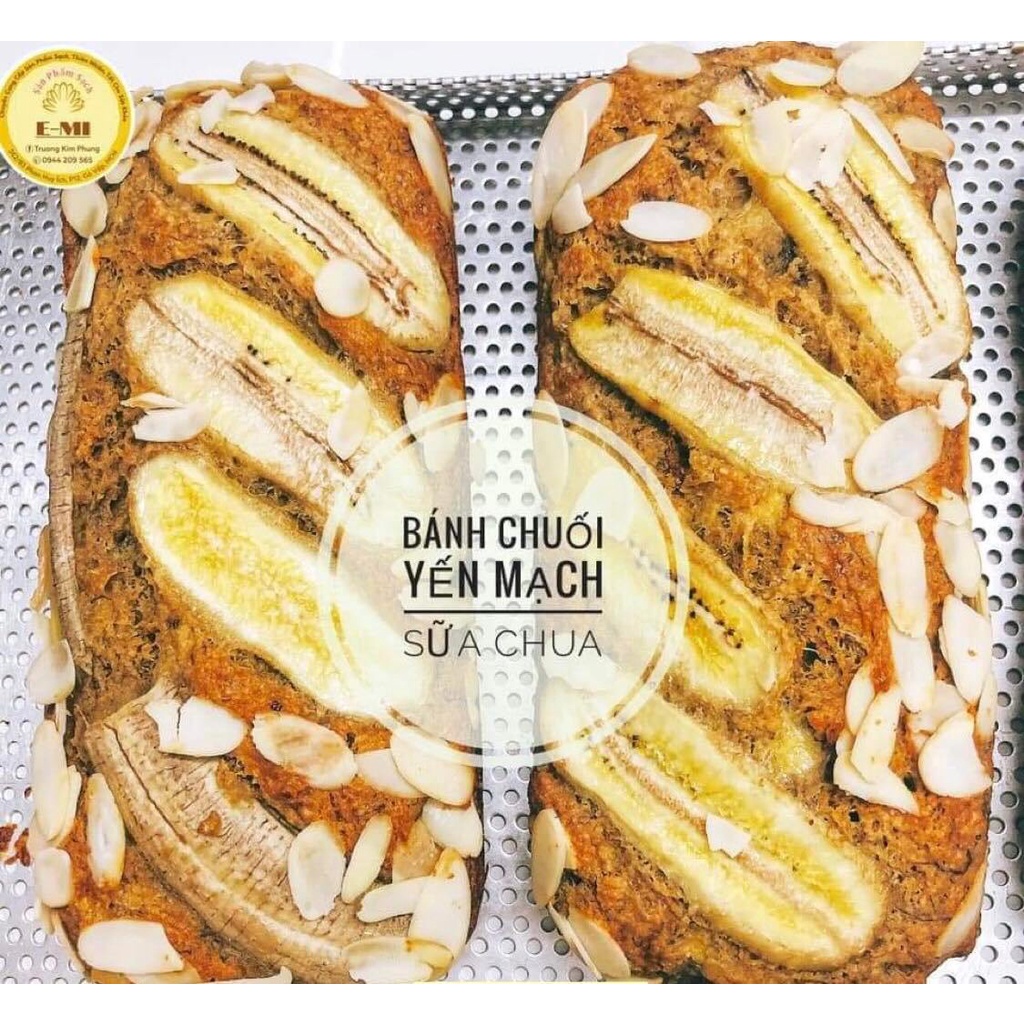 Bánh Chuối Yến Mạch Sữa Chua Không Đường Phù Hợp Cho Người Ăn Kiêng Eatclean Giảm Cân