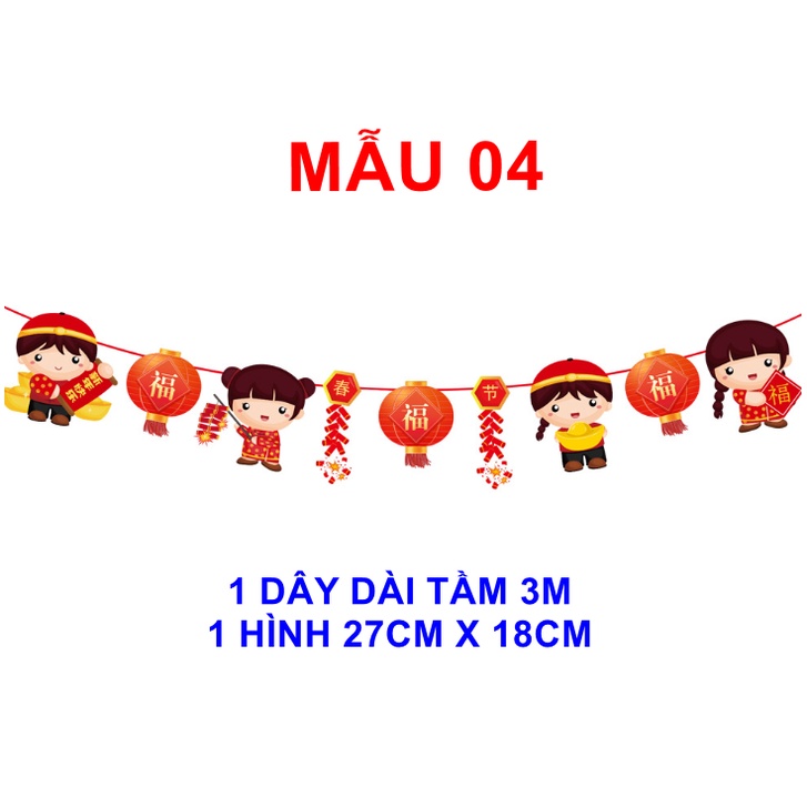 Cờ trang trí tết mẫu 04