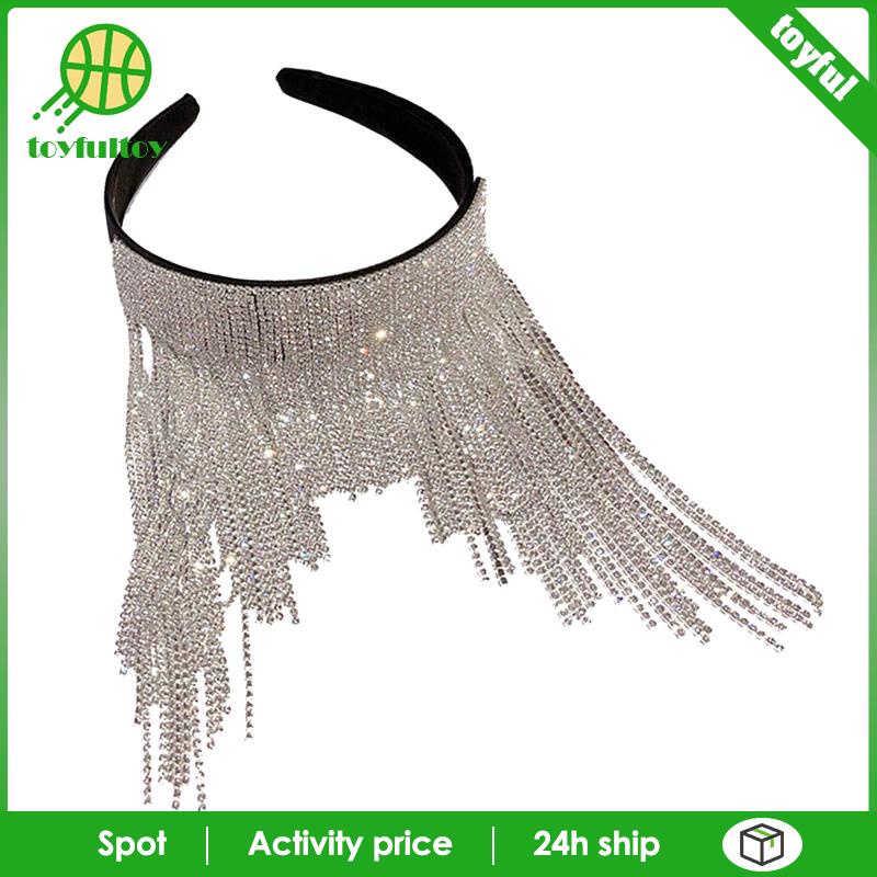 Băng Đô Cài Tóc Đính Đá Phối Tua Rua Sang Trọng