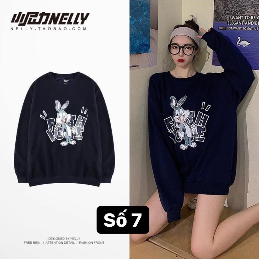 Áo nỉ Nelly số 7+ 2% shopee