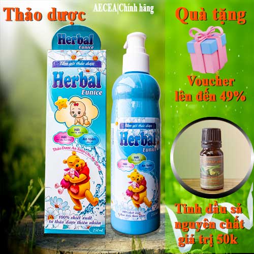 Sữa tắm cho bé sơ sinh ngừa rôm sẩy cho trẻ dầu tắm gội thảo dược Herbal ngừa mẩn ngứa hương thơm thảo mộc ngăn ngừa cúm