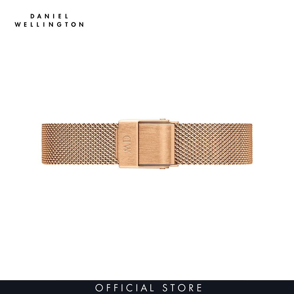 Đồng hồ Nữ Daniel Wellington dây lưới - Petite Melrose mặt đen - vỏ vàng hồng | BigBuy360 - bigbuy360.vn