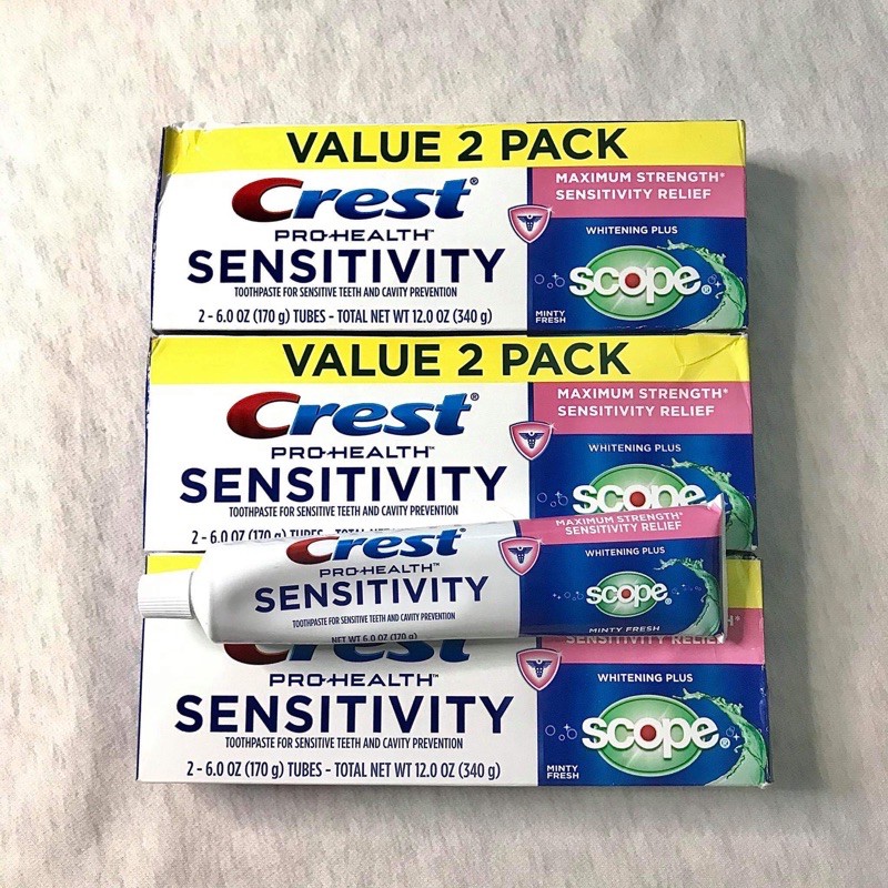 Crest Sensitivity Whitening Plus Scope Toothpaste Minty Fresh