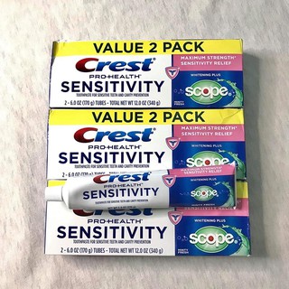 Crest Sensitivity Whitening Plus Scope Toothpaste Minty Fresh