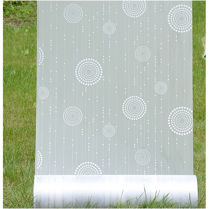 Decal giấy dán kính - vòng tròn trắng