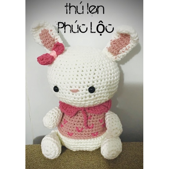 Thú len Thỏ nhồi bông handmade