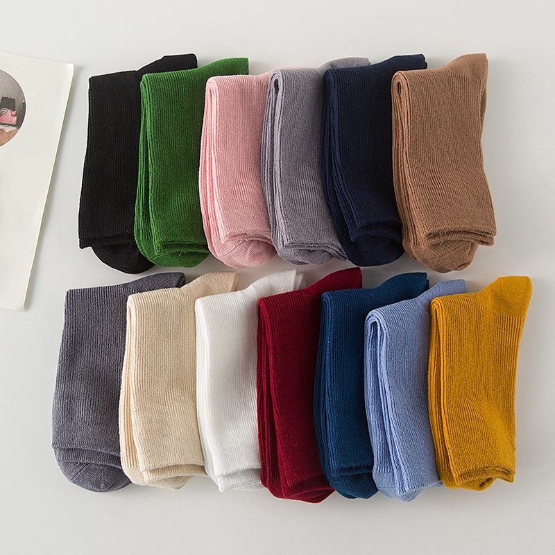 ❥❥Women socks New plain socks（12 color） | BigBuy360 - bigbuy360.vn