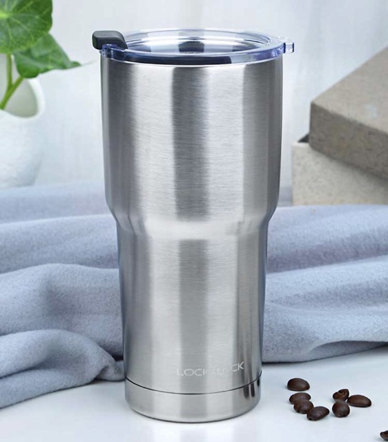 Ly Giữ Nhiệt Lock&Lock Swing Tumbler Bạc/Đen - 350ml/470ml/700ml/880ml - Hàng Chính Hãng