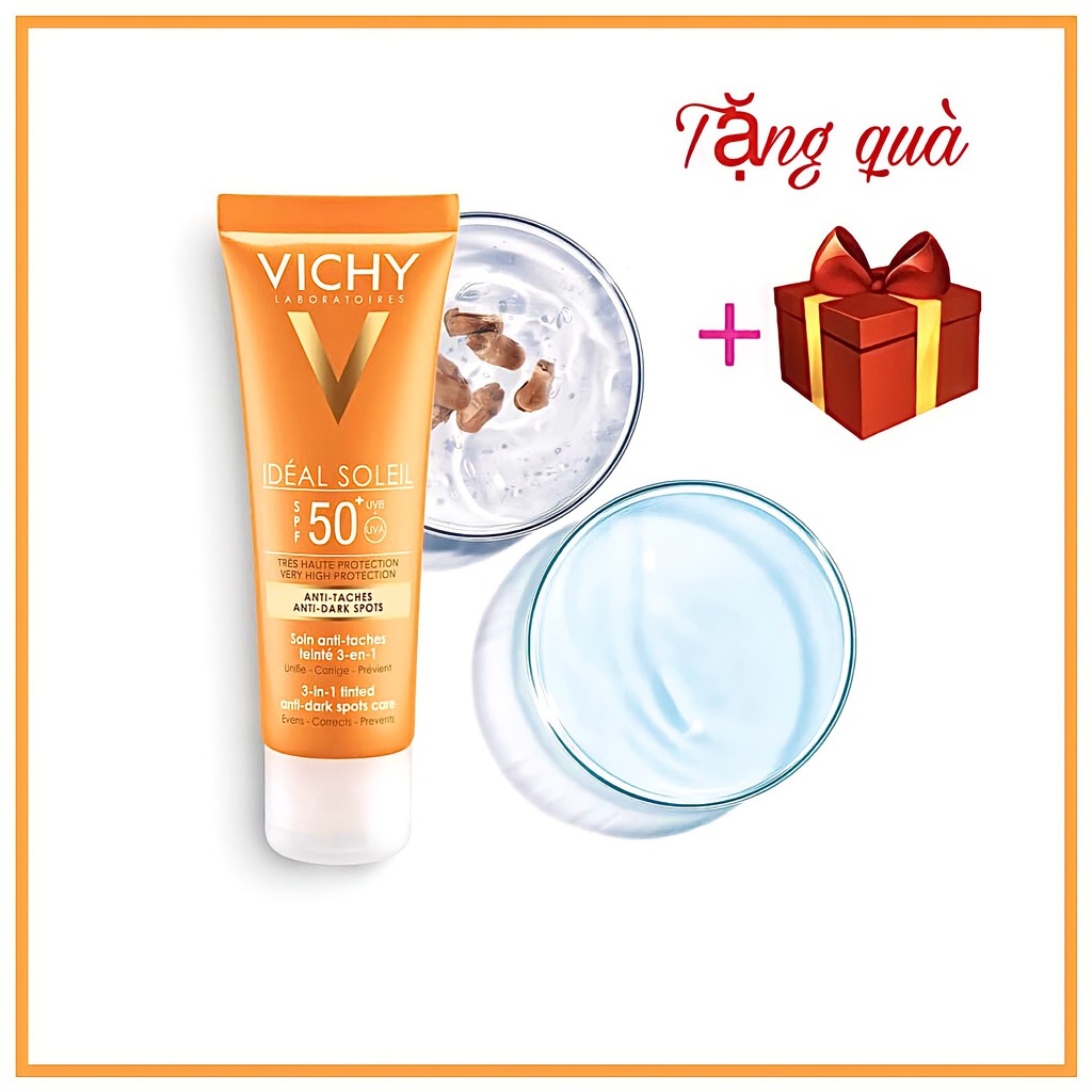 [ Tặng Quà ]_Kem Chống Nắng Vichy Chính Hãng, Bảo Vệ Tối Ưu Mọi Loại Da Trước Tia UVA UVB.