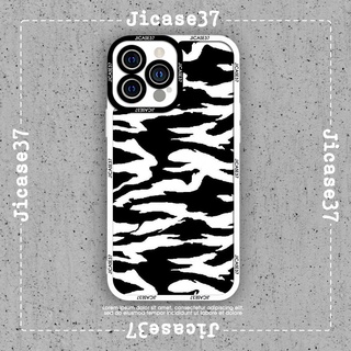 Ốp lưng iphone cạnh vuông Jicase họa tiết hổ đen trắng 6plus/6s/6splus/7/7plus/8/8plus/x/xs/11/12/pro/max/plus/promax