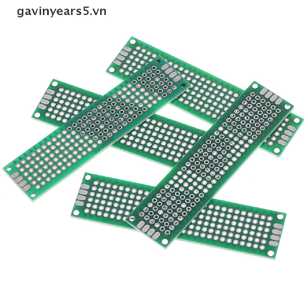 Bộ 5 Bảng Mạch PCB Kích Thước 2x8cm Hai Mặt Chuyên Dụng