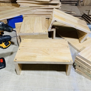 ghế đẩu 20x30x12cm Ghế Gỗ Kê Chân Văn Phòng,Bàn Học-Bàn Làm Việc,Gỗ CAO SU Nhập Khẩu 100%