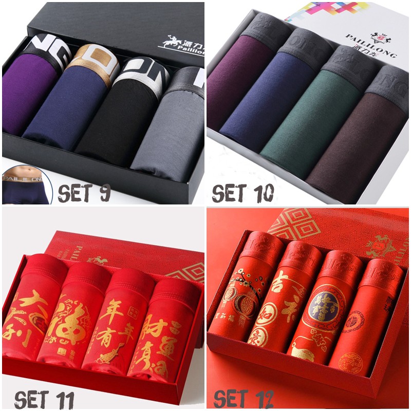 Set 4 Quần Sịp Nam ( Quần Lót Boxer ) Cao Cấp PAILILONG