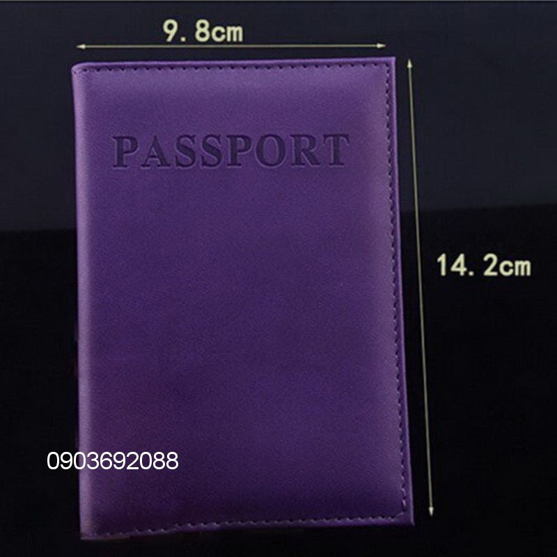 [HCM] Bao hộ chiếu / passport da PU chữ 3D dập chìm