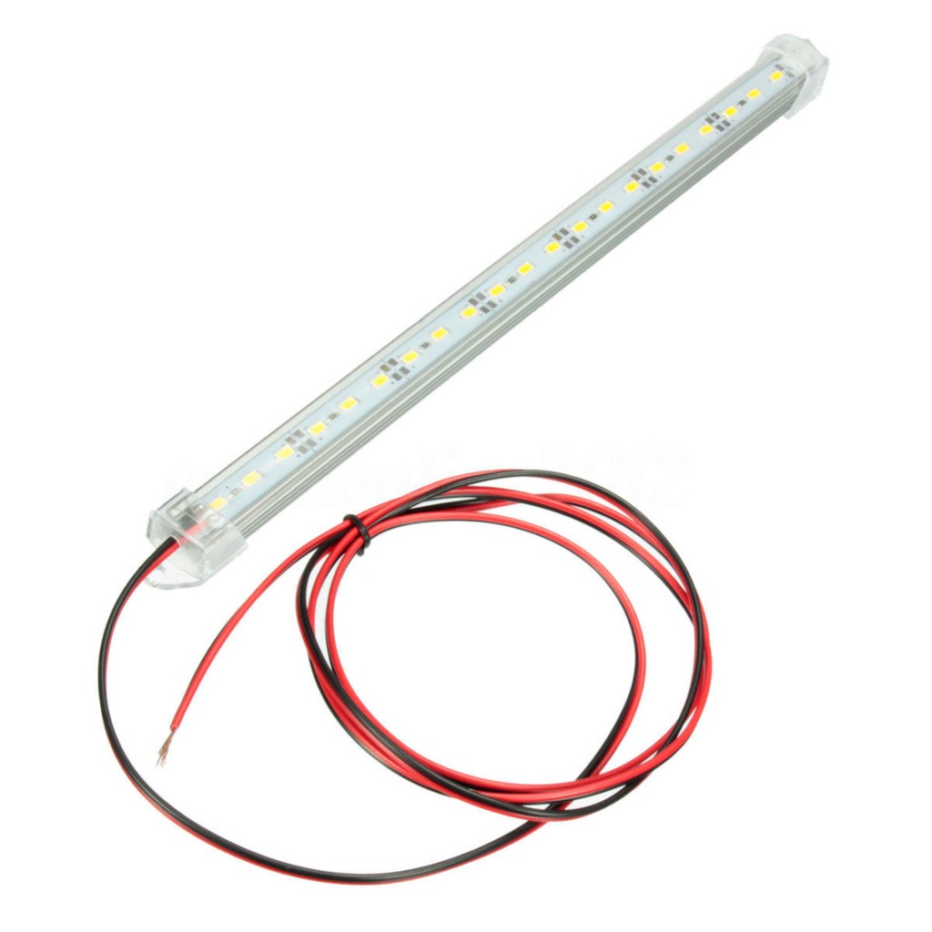 Bộ 2 ống đèn LED trắng 5630 SMD 30cm 12V cho xe hơi