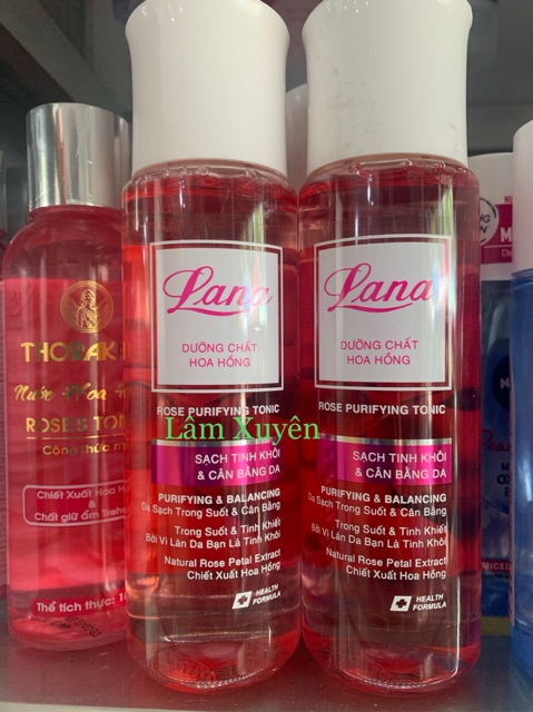 Nước hoa hồng dưỡng da Lana, sẽ khít lỗ chân lông, dưỡng ẩm da mặt 150ml